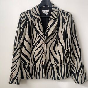 Lana Lee Vintage | Zebra Print Women's Blazer